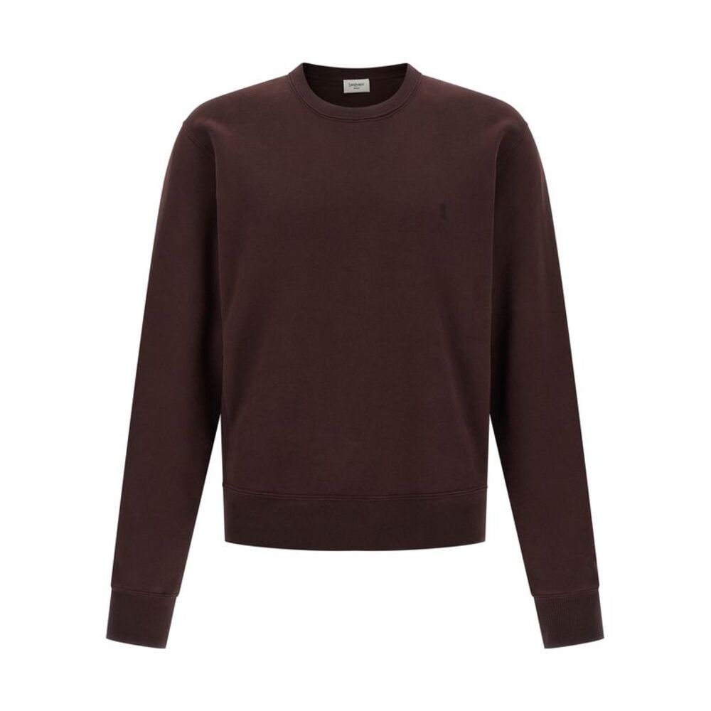 Saint Laurent Bordeaux Cotton Men's Sweatshirt